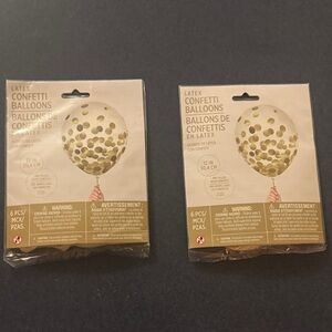 Party City Gold Confetti Balloons Set